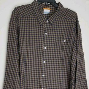 Columbia Men's Flannel Long Sleeve Blue/Gold XXL
